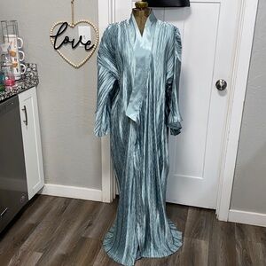 MEI-DO by KYMONO GRAYISH BLUISH SILKY KIMONO ROBE